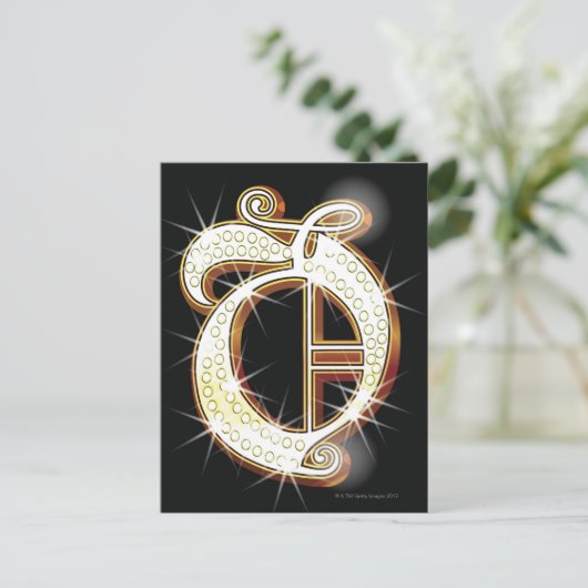 Blindalphabet O Postkarte (Stehend Vorderseite)