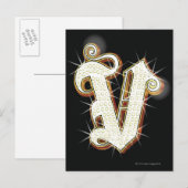 Blindalphabet V Postkarte (Vorne/Hinten)