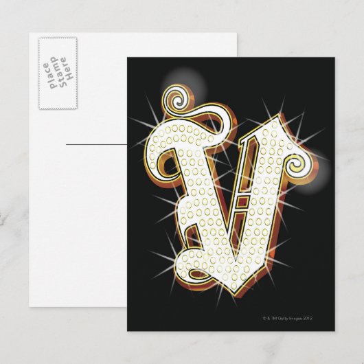 Blindalphabet V Postkarte (Vorne/Hinten)