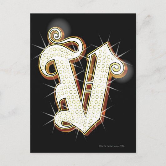 Blindalphabet V Postkarte (Vorderseite)