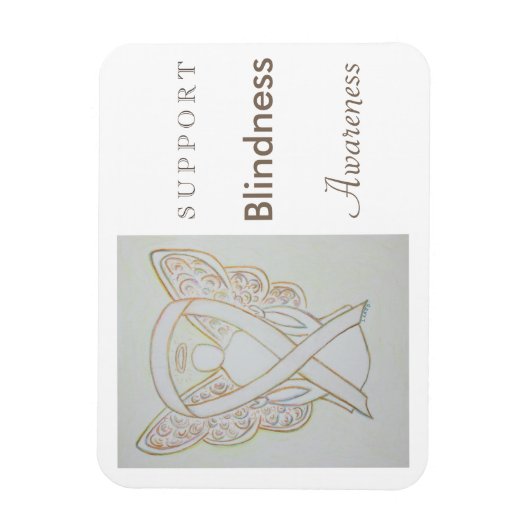 Blindbewusstsein Ribbon Angel Custom Magnet (Vertikal)