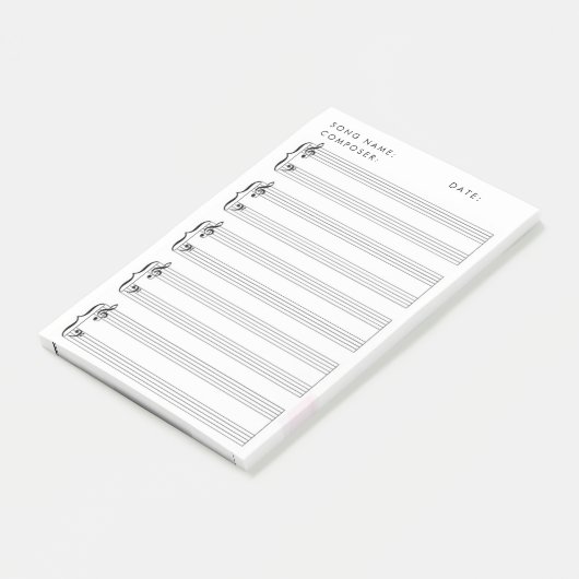 Blindblattmusik Post-it Klebezettel (angewinkelt)
