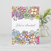 Blindblüten aus 12x18 füllen sich mit der Aufforde Einladung (Stehend Vorderseite)