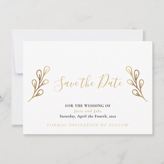 Blinddarmenblätter Save the Date (Vorderseite)