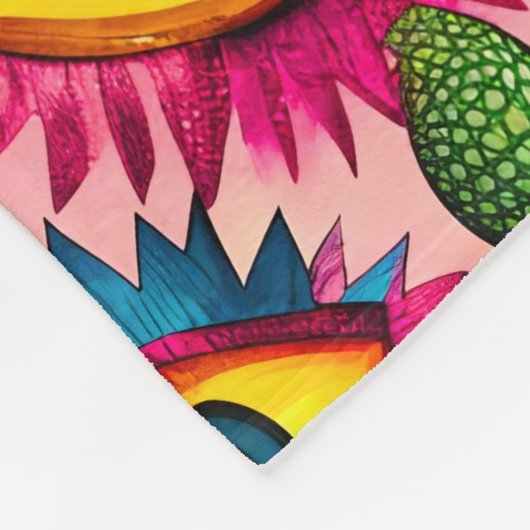 Blinde Augen Fleecedecke (Ecke)