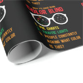 Blinde Blindenprüfung Augenbrille Geschenkpapier (Rolleneckpunkt)