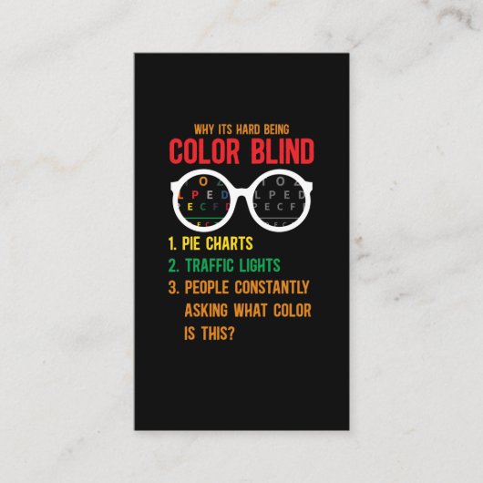 Blinde Blindenprüfung Augenbrille Visitenkarte (Vorderseite)