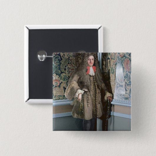 Blinde Brettzahl eines Mannes, c.1690 Button (Vorne & Hinten)