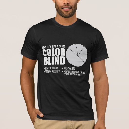 Blinde Farbübersicht Handicap Spaß T-Shirt (Vorderseite)
