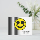 Blinde Gelb & Streifen + Ihr Rücken. Idee Postkarte (Stehend Vorderseite)