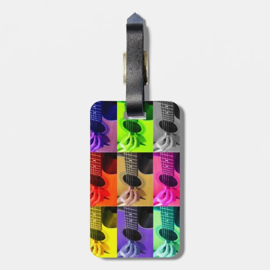 Blinde Gitarrenmarke Gepäckanhänger (Rückseite vertikal)