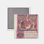 Blinde Göttin mit König Arthur Magnet (Vorderseite/Rückseite)