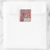 Blinde Göttin mit König Arthur Quadratischer Aufkleber (Tasche)