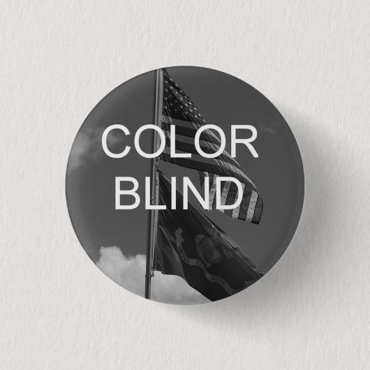 Blinde Graustufen-Flags Button (Vorderseite)