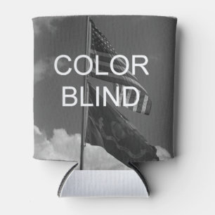 Blinde Graustufen-Flags Dosenkühler