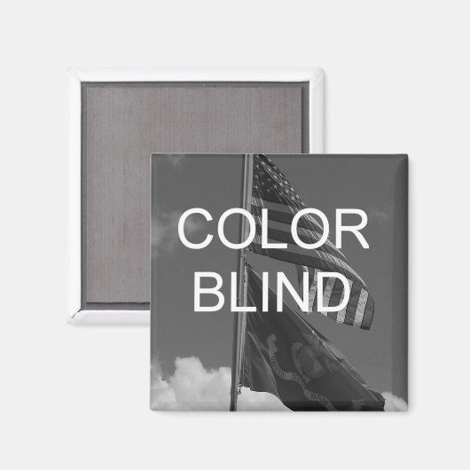 Blinde Graustufen-Flags Magnet (Vorderseite/Rückseite)