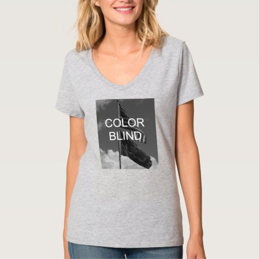Blinde Graustufen-Flags T-Shirt (Vorderseite)
