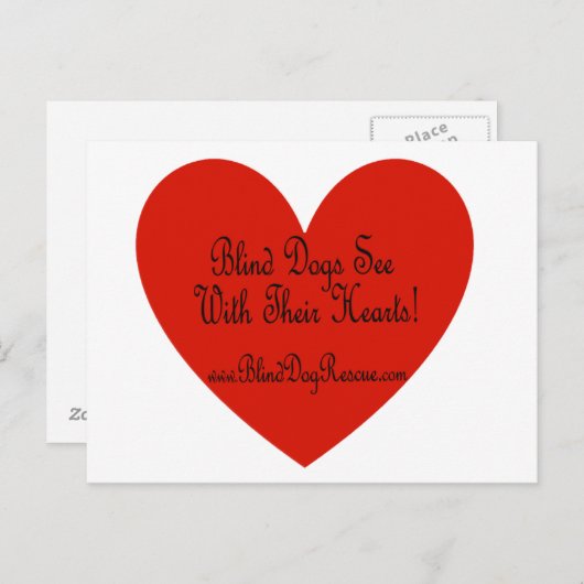 Blinde Hunderettungsallianz Postkarte (Vorne/Hinten)