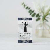 Blinde Justiz | Marmor | Recht Terminkarte (Stehend Vorderseite)