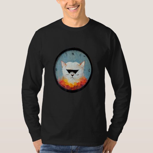 Blinde Katze aus Asien Cooles Grafikdesign T-Shirt (Vorderseite)