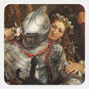 Blinde Kuh von Adolph Menzel Quadratischer Aufkleber