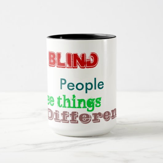 Blinde Leute sehen Tasse (Zentrum)
