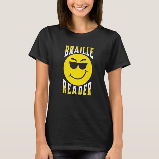 Blinde Menschen Spaß Braille Reader Blinder Typ Hu T-Shirt (Vorderseite)