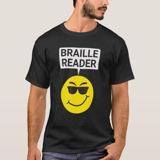 Blinde Menschen Spaß Braille Reader Blinder Typ Hu T-Shirt (Vorderseite)