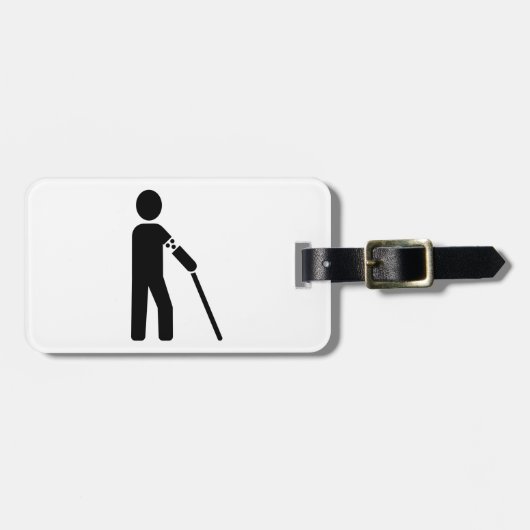 Blinde Person Gepäckanhänger (Vorderseite horizontal)