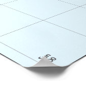 Blinde politische Weltkarte Poster (Ecke)