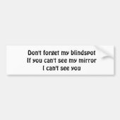 Blinde Stelle Autoaufkleber (Vorne)