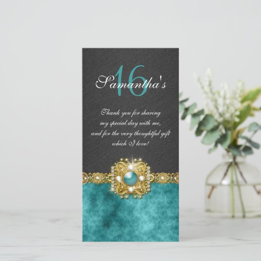 BlindEdelsteine Diamantperldampfer Dankeskarte (Stehend Vorderseite)