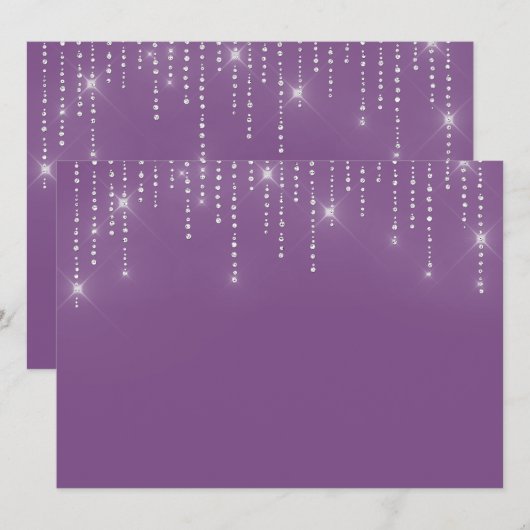 Blindeinladung des Glitzer Einladung (Vorne/Hinten)