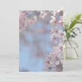 Blindeinladung, Kirschblühen Einladung (Stehend Vorderseite)