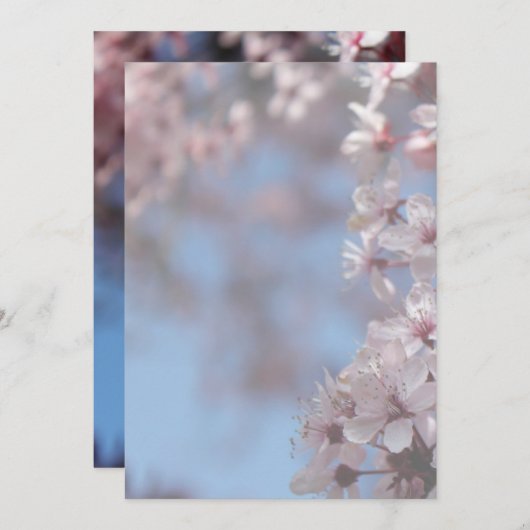 Blindeinladung, Kirschblühen Einladung (Vorne/Hinten)