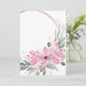 Blindeinladungs-Design mit Kurve und Blume Einladung (Stehend Vorderseite)