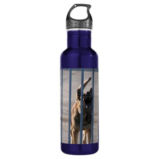 Blindenhund Edelstahlflasche (Vorderseite)