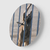 Blindenhund Große Wanduhr (Winkel)