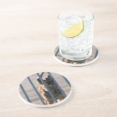 Blindenhund Sandstein Untersetzer (Seite)