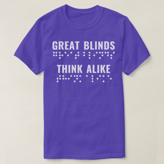 Blindenschrift Blind Sehbehinderte Große Blindfarb T-Shirt (Design vorne)