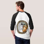 Blinder Eichhörnchen-Baseball Jersey T-Shirt (Schwarz voll)
