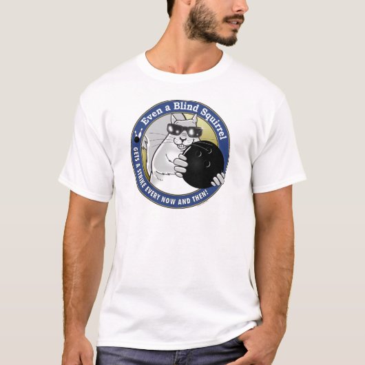 Blinder Eichhörnchen-Bowling T-Shirt (Vorderseite)