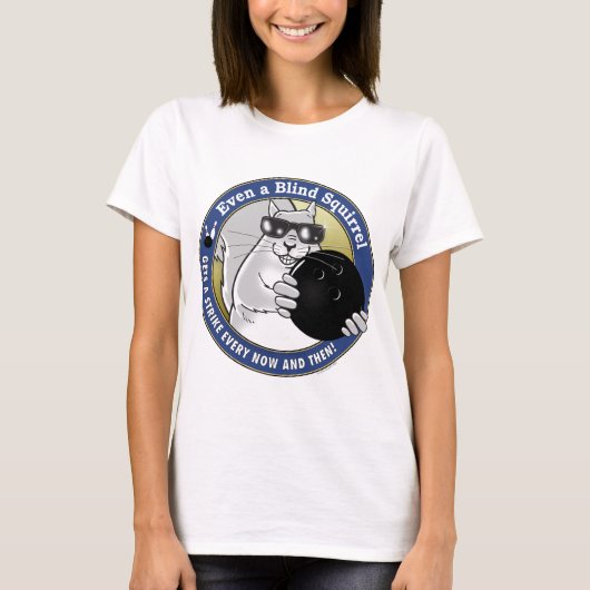 Blinder Eichhörnchen-Bowling T-Shirt (Vorderseite)