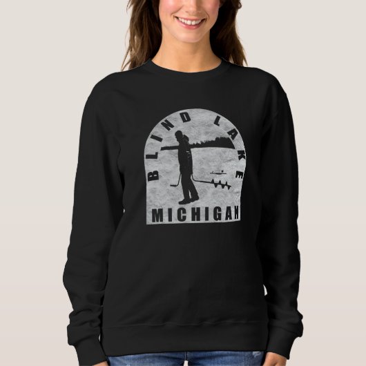 Blinder Eissee Fischen Sweatshirt (Vorderseite)