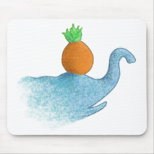 Blinder Elefant, der eine Ananas… balanciert Mousepad