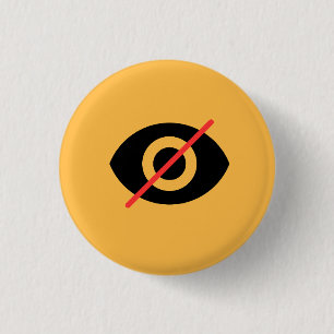 Blinder Gelbknopf Button