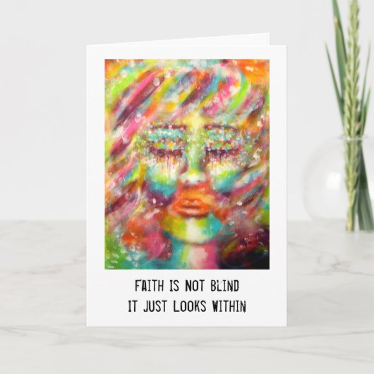 "Blinder Glaube" Kunst und Zitat Karte (Vorderseite)