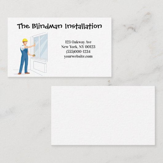 Blinder Installationsservice Visitenkarte (Vorne/Hinten)