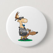 Blinder Schiedsrichter, der eine Pfeife bläst Button (Vorderseite)