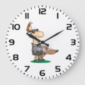Blinder Schiedsrichter, der eine Pfeifenuhr bläst Große Wanduhr (Vorderseite)